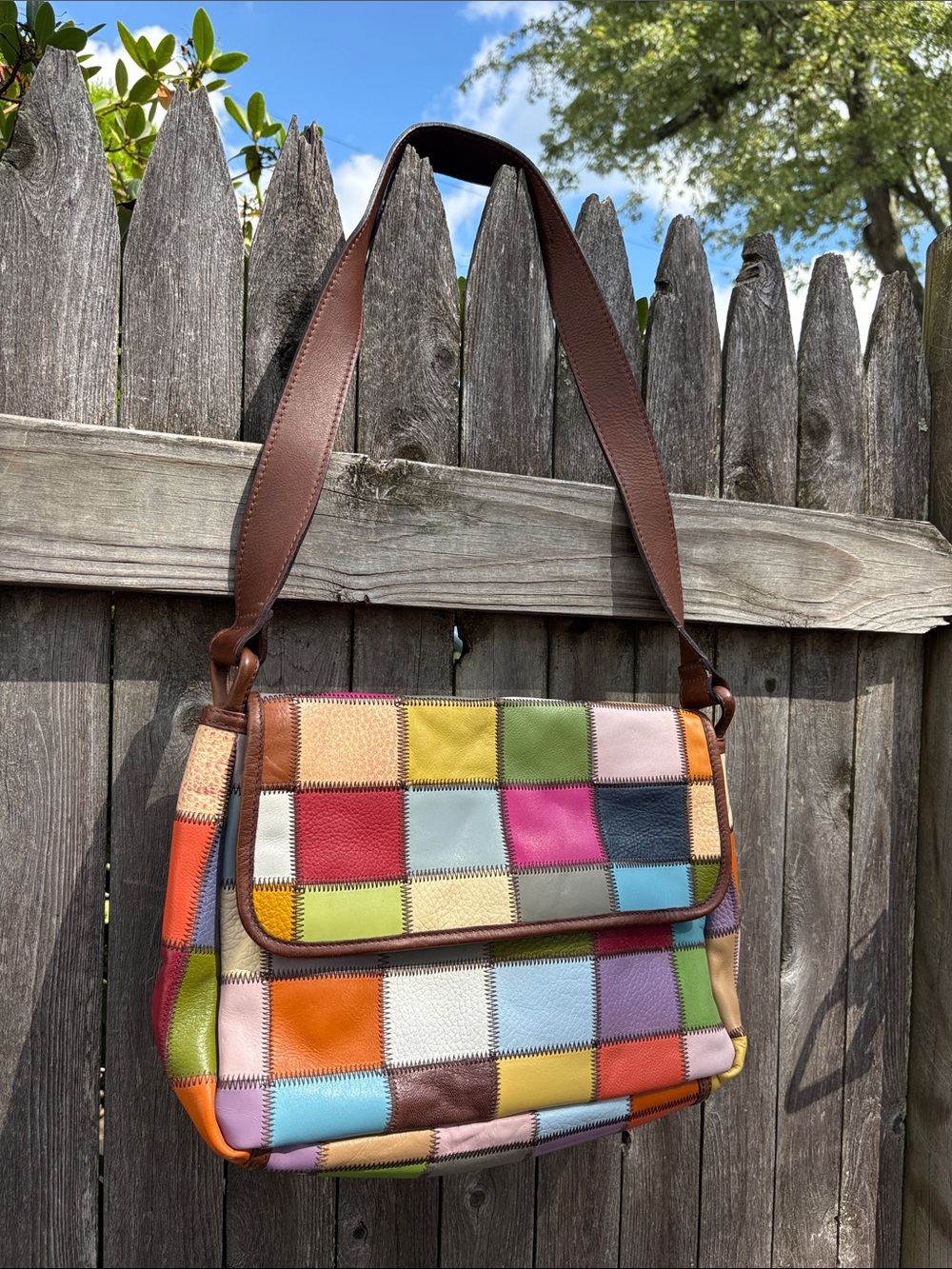 Latico patch handbag!